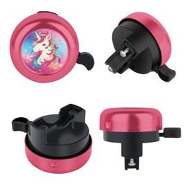 Pink Unicorn Bike Bell for Kids Girls Boys,Adjustable Size Bicycle Bell Bike Accessories for Adult Women Men Clear Sound Bike Horns