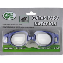 Gimbel Gafas De Natación Para Adulto Goggles Anti-empaño Ajustables Color Azul