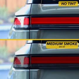 TWRAPS Tail Lights Smoke Tint PPF for Rivian R1T & Rivian R1S 2021-2026, Medium Smoke 50% VLT/Smokey Taillamp Cover - Durable 8mil Paint Protection Film Guard Rivian Accessories