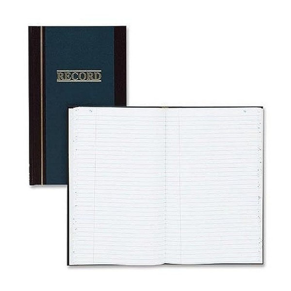 Wilson Jones Record Book, 11-3/4" x 7-1/4", Ruled, 500 Pages, 35 Lines, S300 (WS300-5RA), Blue