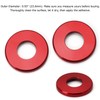 iJDMTOY 2pc Red Aluminum Decorative Door Lock Knob Covers Compatible