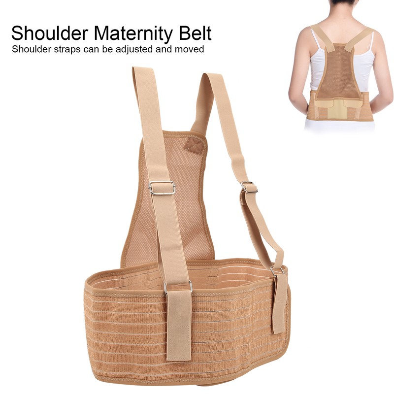 Maternity Belt Pregnancy Support Breathable Adjustment Shoulder Postpartum BeltKhaki