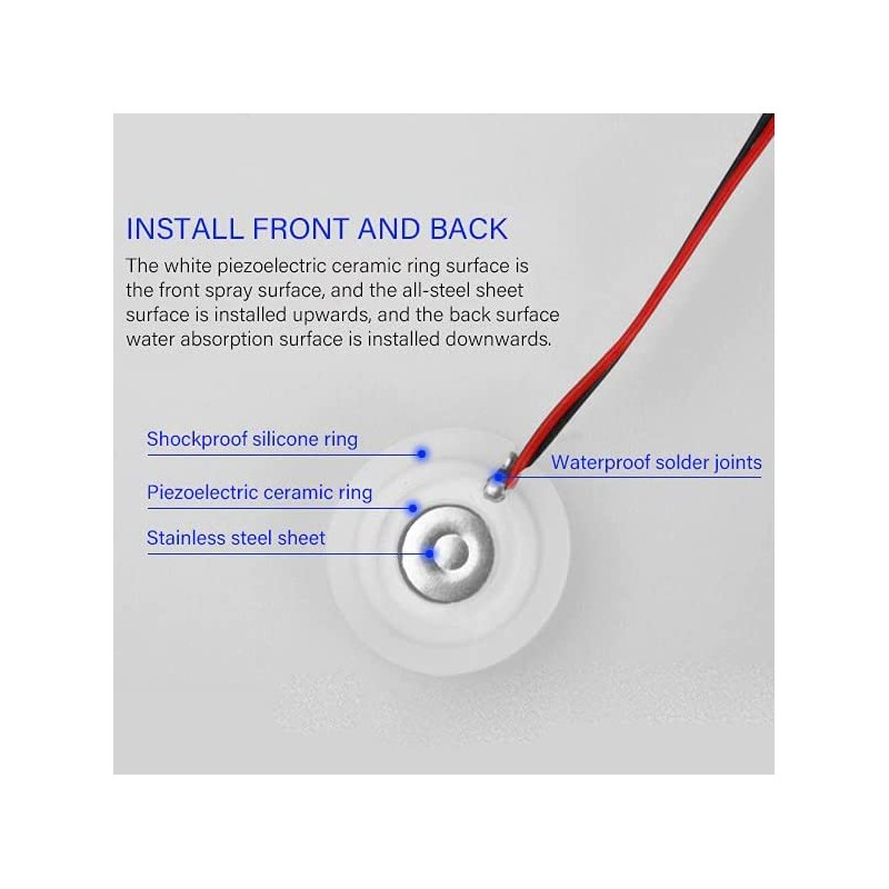2 Pack Atomization Disc mist maker Ultrasonic Atomization Module Ultrasonic