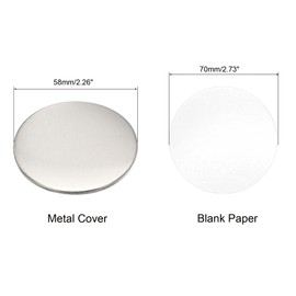 PATIKIL 2.26inch Button Parts, Blank Button Making Supplies,10Pcs Round Badge Parts DIY Pin Maker Kit for Button Maker Machine with Metal Cover Metal Base, Film and Blank Paper