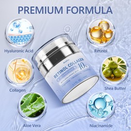 Instant Face Lift Cream, Neck Creams for Tightening and Firming, Retinol Cream for Face with Collagen & Hyaluronic Acid, Anti-Aging Moisturizer for Women & Men, 1.7 Fl Oz