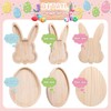 Singhoow 2 Pcs Easter Bunny Charcuterie Boards Egg Wooden Serving