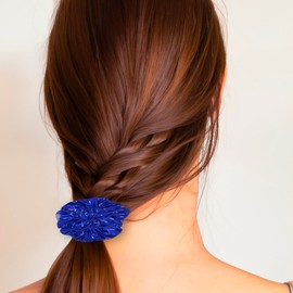 Rugby Hair Scrunchy - Blue/White | Stylish & Versatile Hair Accessory for Rugby Fans
