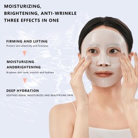 Fugtoopst Collagen Mask 4ea 24 Hours Deep Hydration Reduces Wrinkles Refines Pores Firms Skin Lmproves Elasticity Suitable for All SkinTypes × 4 sheets