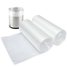 Bolsas de basura de plástico pequeñas de 2 galones, bolsas de basura transparentes de 7.5 litros, bolsas de basura para el hogar, oficina, baño, 100 unidades