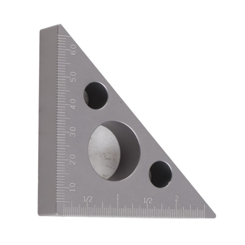45/90 Degrees Matte Aluminum Alloy Mini Right Angle Ruler Woodworking