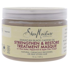 SheaMoisture Jamaican Black Castor Oil Intensive Strengthening Masque Hair Treatment, 12 Ounce