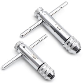 Aoyswuz Tap Threading Wrench Set M3-M8 / M5-M12 T-Handle Ratchet Tap Adjustable Hand Tapping Tool for Tap and Die Set