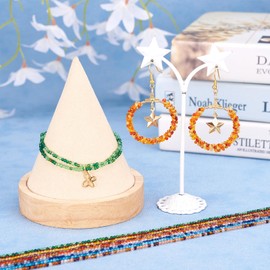 PandaHall 9 Strands 2mm Round Glass Beads Small Pony Beads Faceted Crystal Glass Loose Beads for DIY Crafts Bracelet Jewellery Making