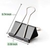 LEZQHB 72pcs Binder Clips, 15mm Black Office Paper Clip, Foldback