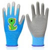 hisptgo Kids Gardening Gloves for Age 3-12, Durable Rubber Coated
