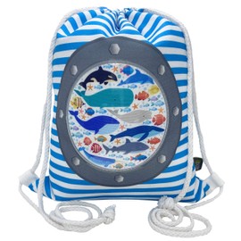 HECKBO Children's Gym Bag – Fish Motif – Machine Washable – 33 x 26 cm – Nursery, Crib, Travel, Sports, School, Football – Backpack, Bag, Play Bag, Sports Bag