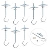 8 Pcs Wing Spring Toggle Hook, Ceiling Hooks Plasterboard, Carbon