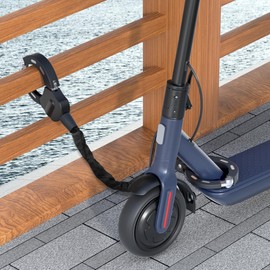 JAGASOL Electric Scooter Lock, Heavy Duty Anti Theft Chain Lock with Key, Accessories for Bike, E-Bike, Bicycle, Motorcycle, Scooter, Made of Zinc Alloy, Anti-Shear, Anti-Rust, 36 x 4.6 Inch, Black