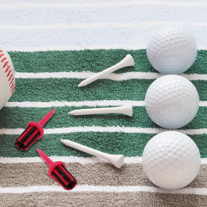 NOLITOY 8pcs Golf Brush Tees Plastic Spike Holder Protection with