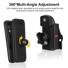 MINIFOCUS Magnetic Mount Compatible with DJI Osmo Pocket 3/4 with Backpack Strap Clip Pocket3 Accessories Adapter Magnet Suction Case Holder on Vertical Metal Surface, 360° Adjustable Ball Head