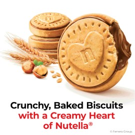 Nutella Biscuits, 20 Count Cookies, Hazelnut Spread with Cocoa, Kids Snacks, 9.7 oz