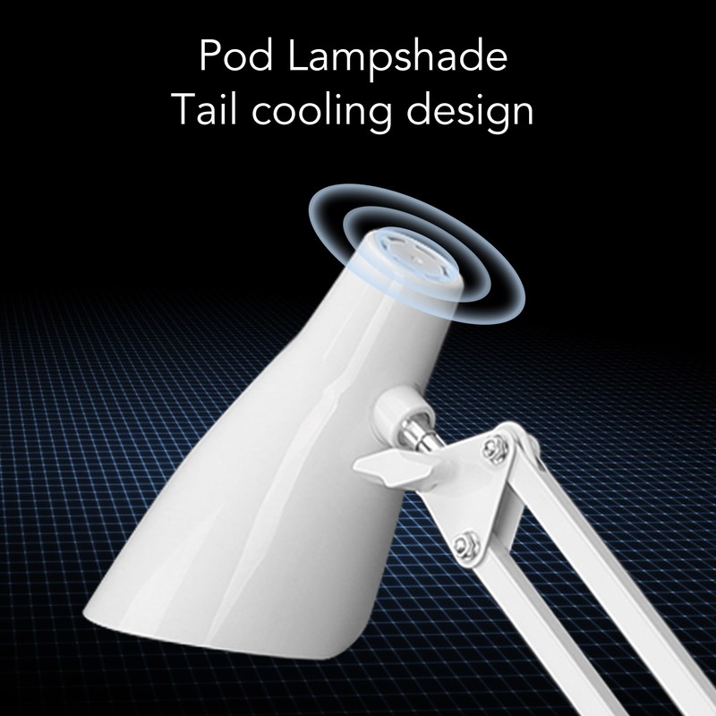 Swing Arm Desk Light with Clamp USB 3 Lighting 10