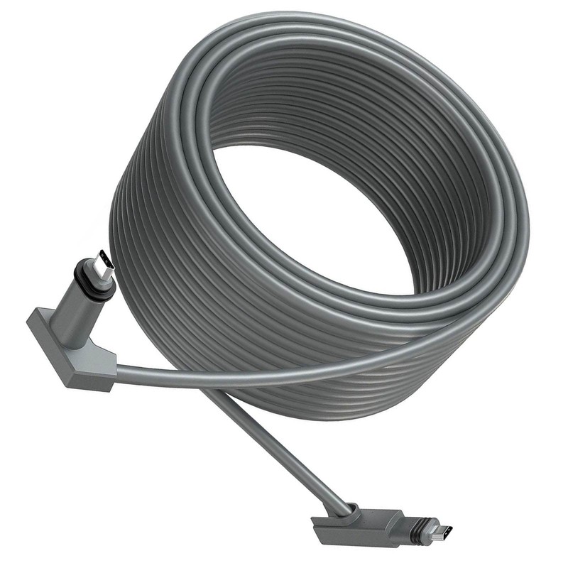Rectangular Satellite Replacement Cable Waterproof Satellite Extension Cable Grey with