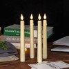 FREEPOWER 6PCS Rechargeable LED Flameless Taper Candles with Remote Timer,Battery