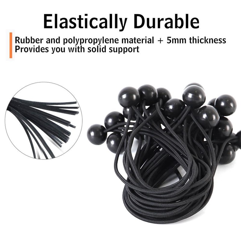 Bungee Cords with Ball 28 Pieces - Tarp Bungee Ball