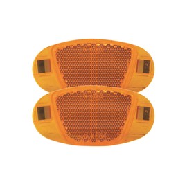 cyclingcolors 2 x Spoke Reflectors Bicycle Orange with Safety Clips 60 mm Reflectors Set MTB Road Bike