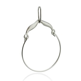 FashionJunkie4Life Sterling Silver Charm Holder Display Necklace, 18" Chain, Sterling Silver, No information