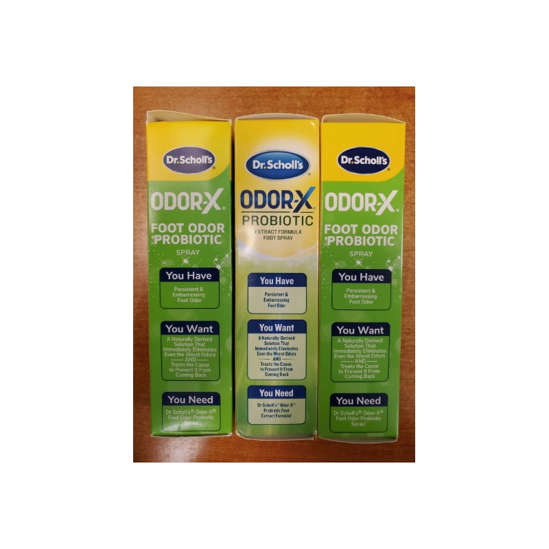 3 Pack: Dr. Scholl's Probiotic Foot Spray 4oz Odor Control
