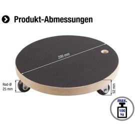 Transport Roller Ø 200 mm, 100 kg, Coated plywood, PP