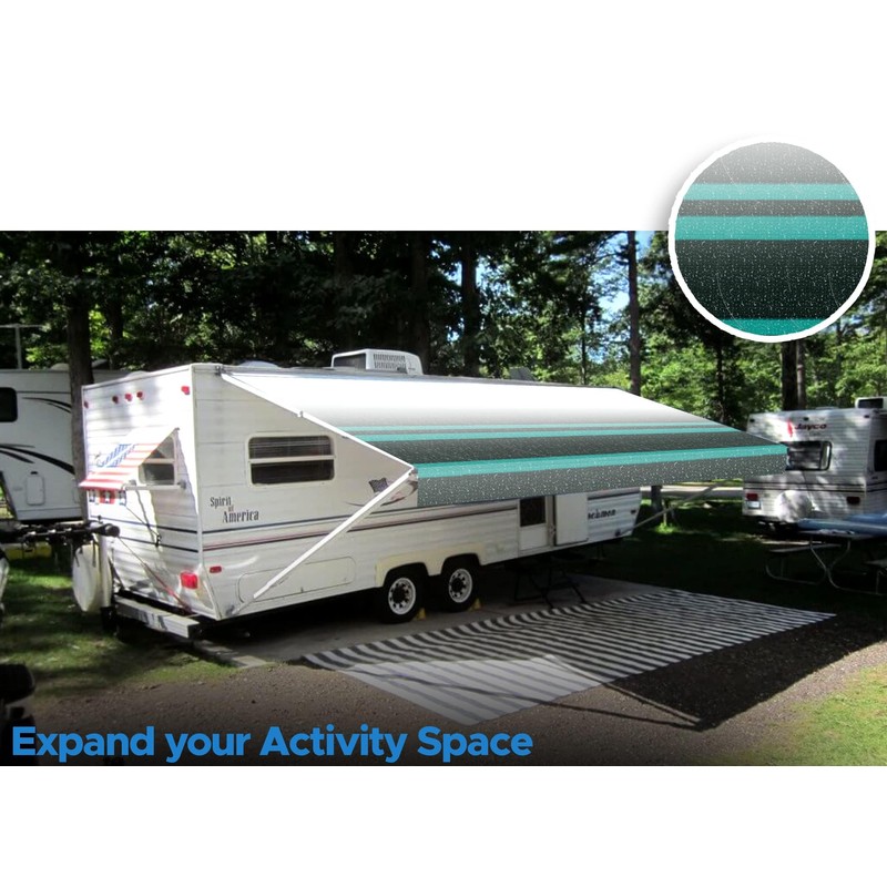 SunWave Premium Vinyl RV Canopy | Electric Awning Fabric Replacement