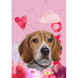 Beagle - Best of Breed - HHS Valentines Garden Flag