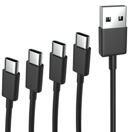 USB-C Ladekabel Bundle für Motorola Moto G in Schwarz 10 cm + 1 m + 2 m + 3 m [4 Stück] Schnellladekabel Datenkabel