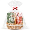 CUDICY Christmas Cellophane Gift Bags 10pcs Large Holiday Gift Wrap