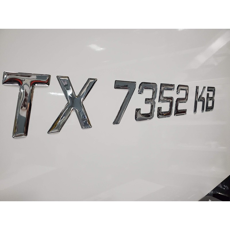 Boat & Jetski Registration Numbers - Domed/Raised Decal (16 Pcs)