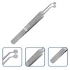 TEHAUX Eyelid Massage Tweezer Gland Forcep Round Head Stainless Steel