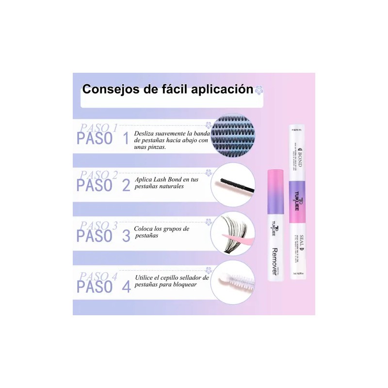 Extensiones De Pestañas Tukliee Diy Para Mujer Natural
