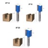 WSOOX 7 PCS Tungsten Carbide Double Flute Straight Router Bit