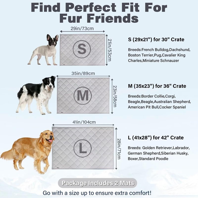 JoyBlooms Cooling Mat for Dogs 2Pack Cooling Pad for Dogs