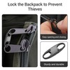 9 pcs Zipper Clips Anti Theft Deterrent Backpack Lock Zip