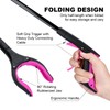 32" Grabber Reacher Tool, 360° Rotating Head, Wide Jaw, Foldable