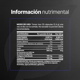 B Life Citrato de Magnesio 500 cápsulas con Vitamina C