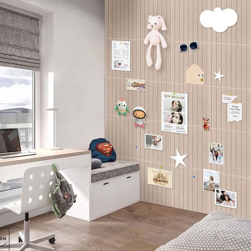 Smarpau 12 Pack Large Cork Board, 48"x36" Felt Bulletin Board,