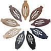 9 Pack Flat Hair Clips for Women, Matte Claw Clips