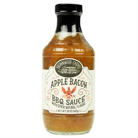 Brownwood Farms BBQ Sauce, Made in Small Batches, Sweet and Tangy, Great on Fries, Meatloaf, Burgers, Glaze, Real Ingredients 20oz (1 Count, Apple Bacon)
