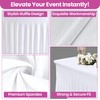 WedDecor White Table Cloth Skirt, 6ft x 2.5ft Pleated Rectangle