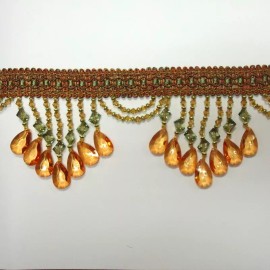 4"Crystal Beaded Fringe Trim-6111-3